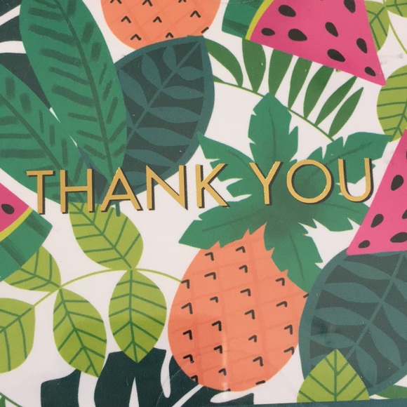 Tropical Watermelon Thank You Notes Cards Set of 12 Blank Correspond envel NWT - Picture 3 of 16